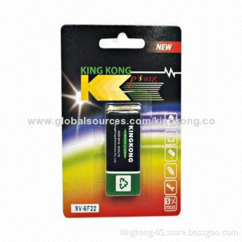 9V Dry Carbon Battery for Instrument, with PVC/Aluminum/Metal Jacket